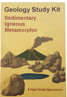 Geology Study Kit Sedimentary Igneous Metamorphic rocks